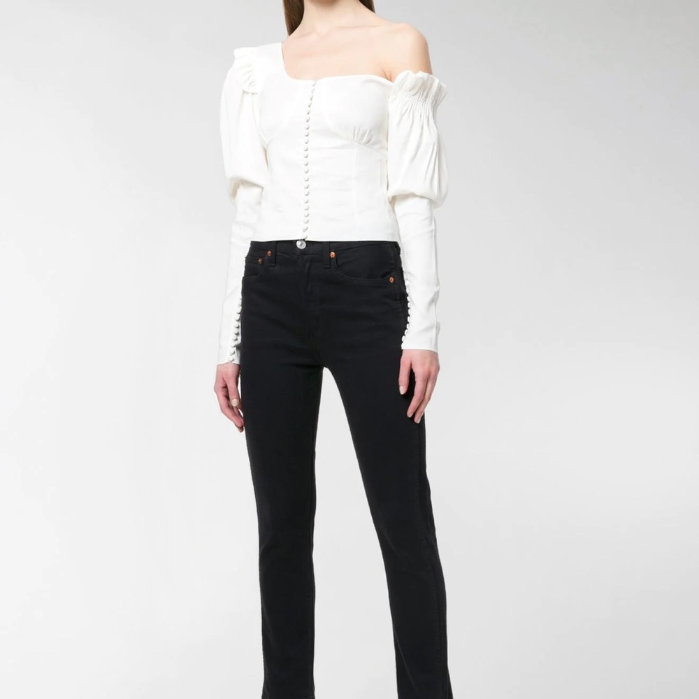 Magda Butrym Off-shoulder button blouse